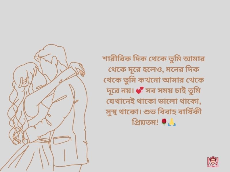 প্রবাসী স্বামীকে বিবাহ বার্ষিকীর শুভেচ্ছা